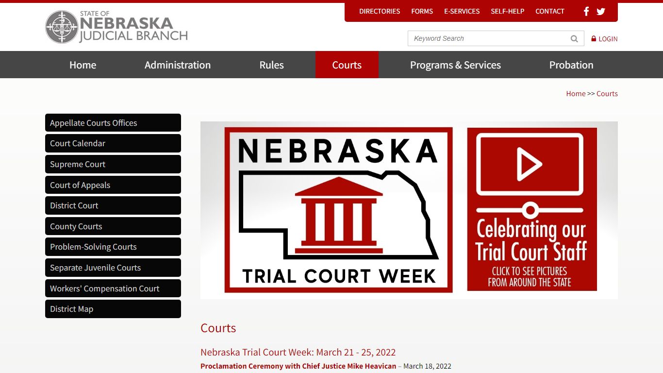 Courts | Nebraska Judicial Branch - Nebraska Supreme Court